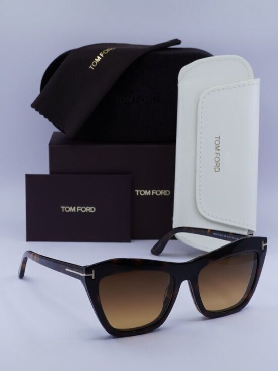 Tom Ford FT5971-B 052 Cat Eye Eyeglasses - Dark Havana 54mm main image 10